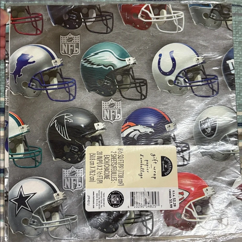 NFL Wrapping paper by Hallmark, vintage
